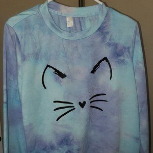 LG Cat Tie Dye Sweatshirt